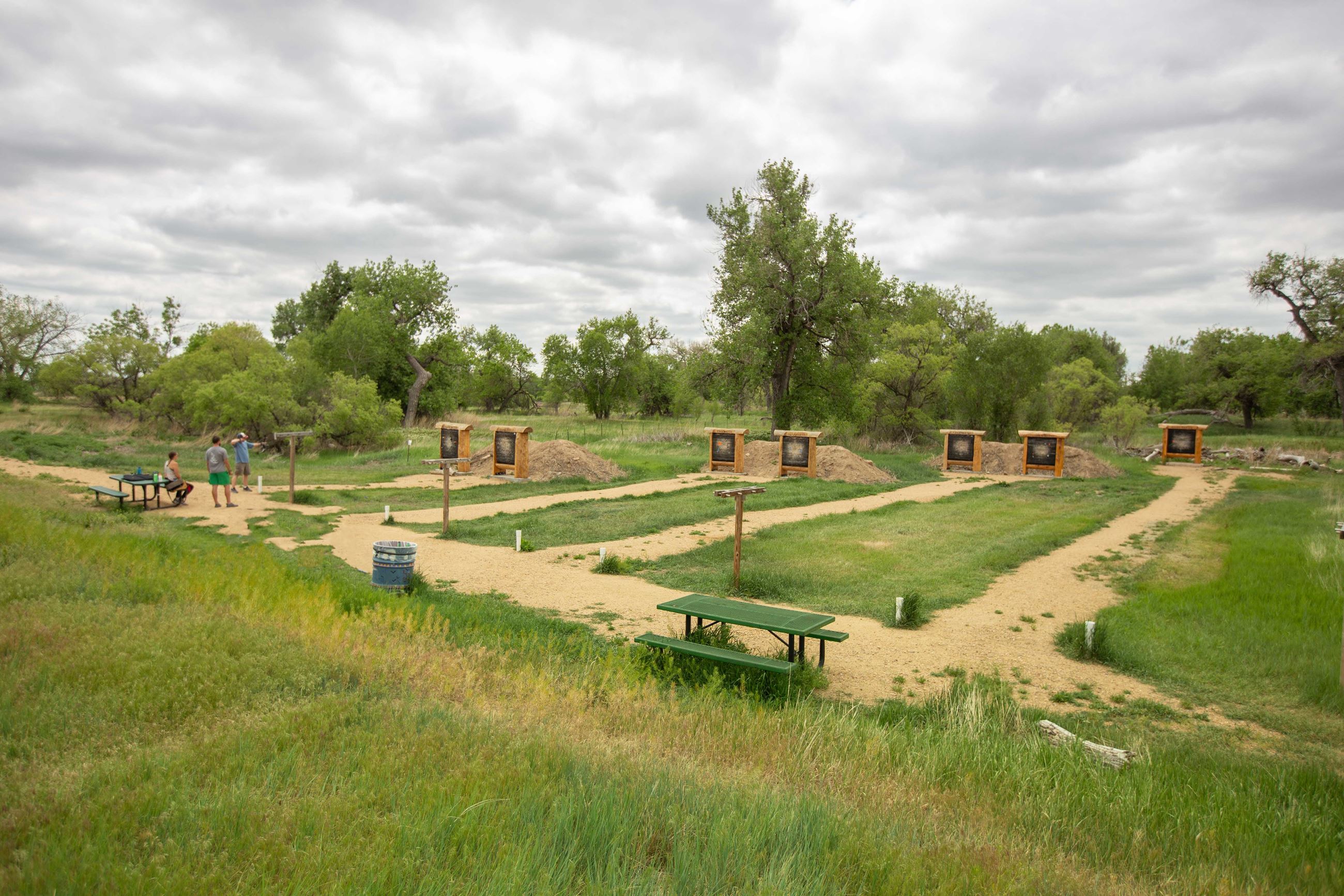 Archery Range with six different targets at various distances