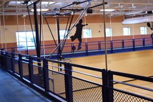A walking track in the Community Recreation Center