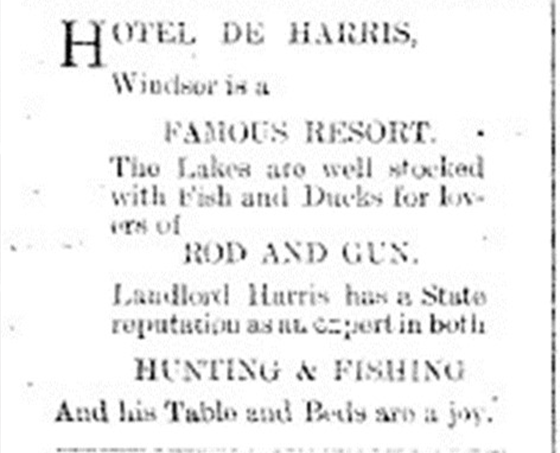 Hotel de Harris advertisement, Greeley Tribune, November 16, 1893.